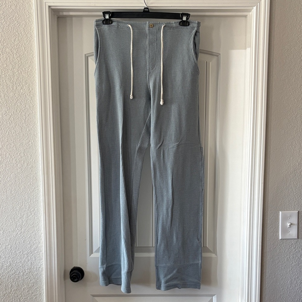 Tribe Kelley Waffle Pants - slate blue